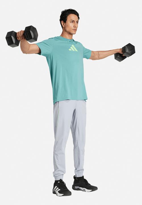 adidas Performance - CLIMACOOL Category Training Graphic Tee - Preloved teal