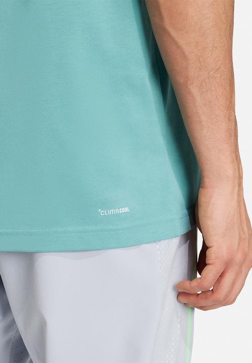 adidas Performance - CLIMACOOL Category Training Graphic Tee - Preloved teal