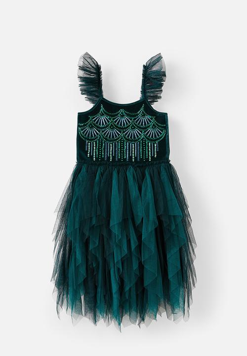 Isabella dress up dress - storm green/deco sparkle
