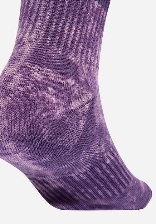 adidas Performance - Stonewash Crew Socks 3 Pairs- Aurora plum/preloved violet/black