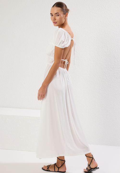 Trendyol - Maxi Woven Gypsy Detail - White
