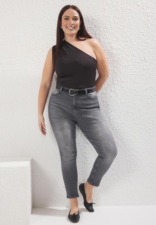 Trendyol - High waist stretch skinny jeans - grey