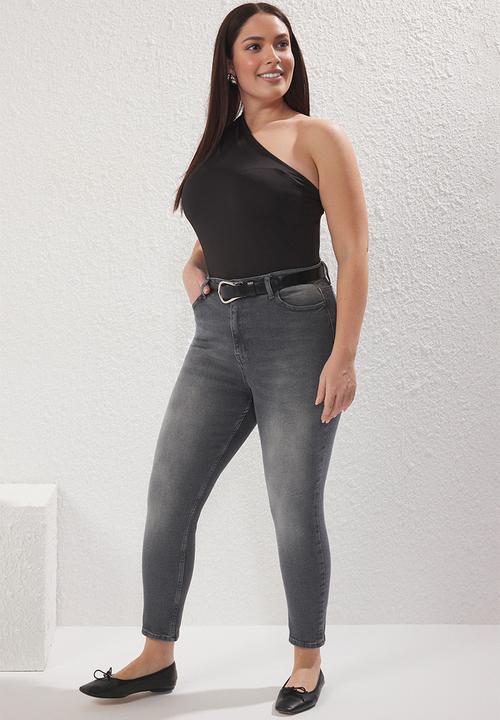 Trendyol - High waist stretch skinny jeans - grey