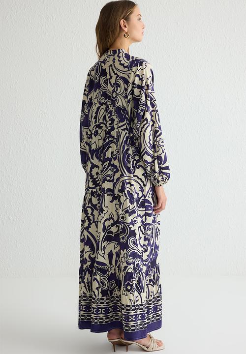 Trendyol - Patterned Viscose Woven Dress - Purple