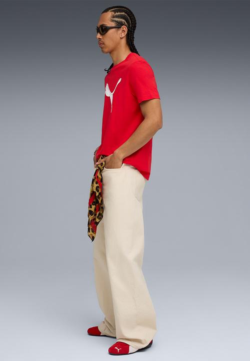 PUMA - GRAPHIC Cat Logo Tee M For All Time Red