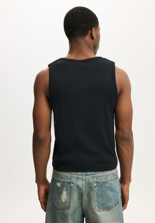 Cotton On - Rib Tank - Black