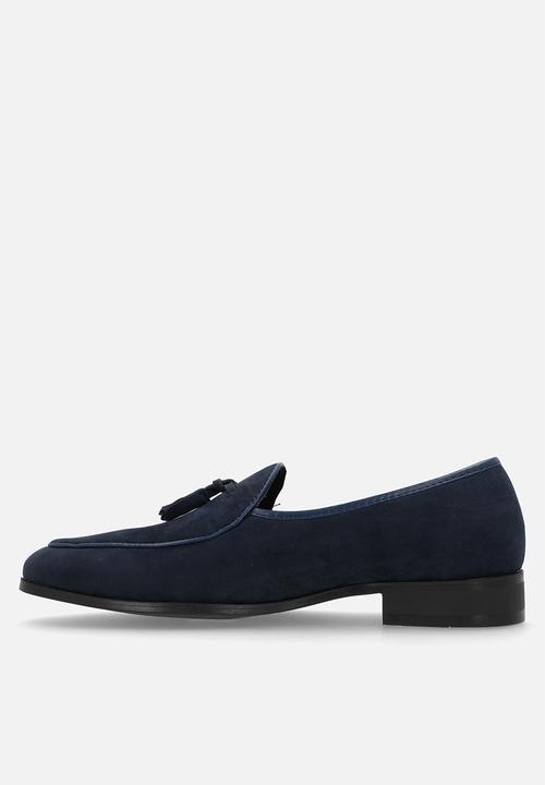 PC - Tassel veleve smoking slipper  - navy
