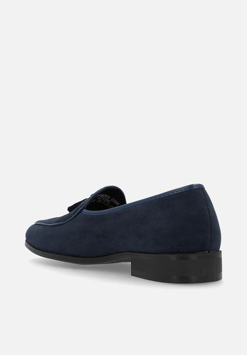 PC - Tassel veleve smoking slipper  - navy