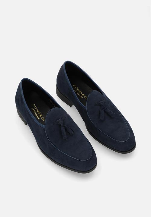 PC - Tassel veleve smoking slipper  - navy