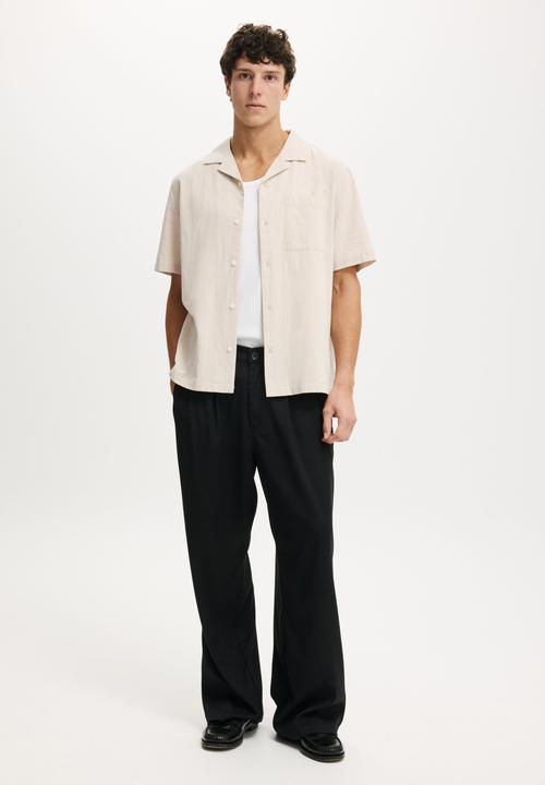 Cotton On - Riviera Short Sleeve Shirt - Taupe