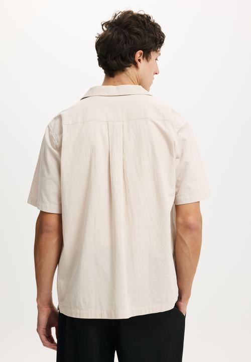 Cotton On - Riviera Short Sleeve Shirt - Taupe