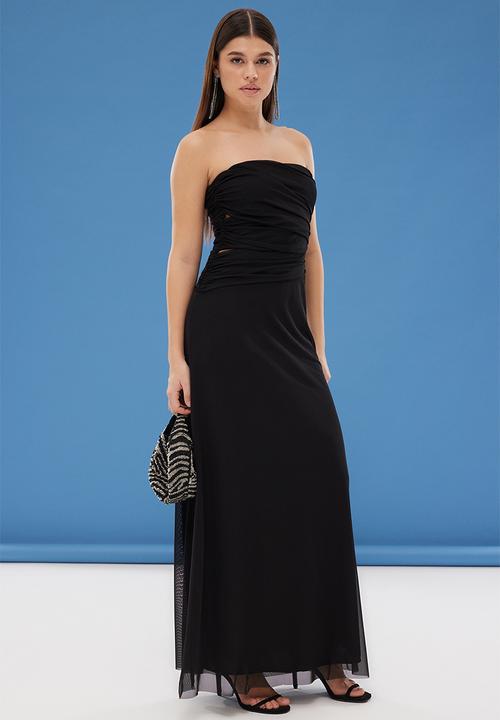 Trendyol - A-Line Cut Out Detailed Tulle Dress - Black
