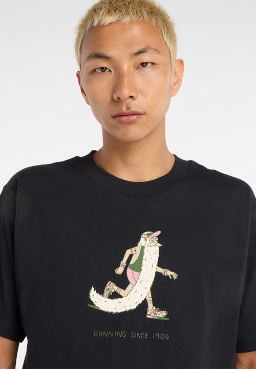 New Balance  - New Balance Bearded Runner Tee - Black