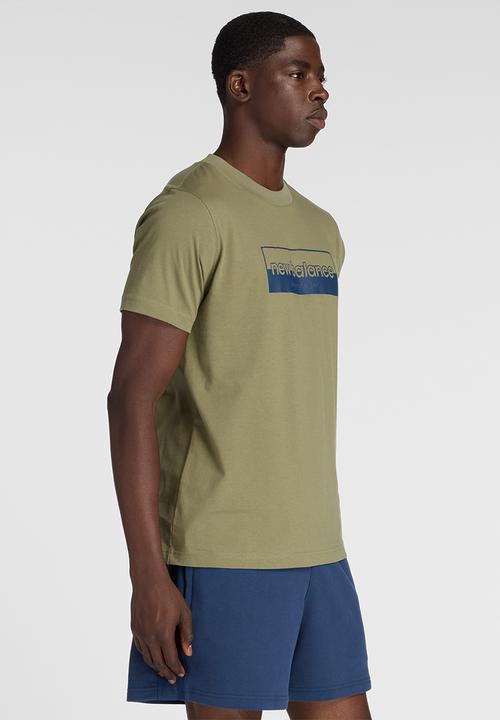 New Balance  - NB Sport Rectangular Logo Tee - Dark Olivine