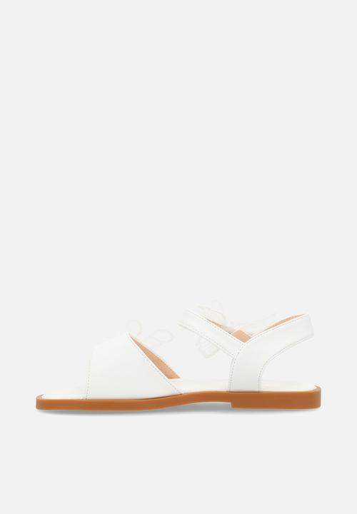 Pop Candy - Butterfly applique sandals - white
