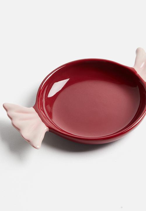 H&M - Sweet-shaped serving plate - red wrapped sweet
