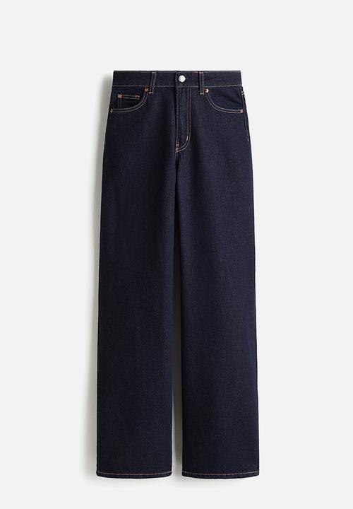 H&M - Wide high jeans - dark denim blue