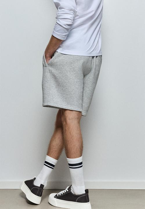 H&M - Regular fit sweatshorts - light grey marl 