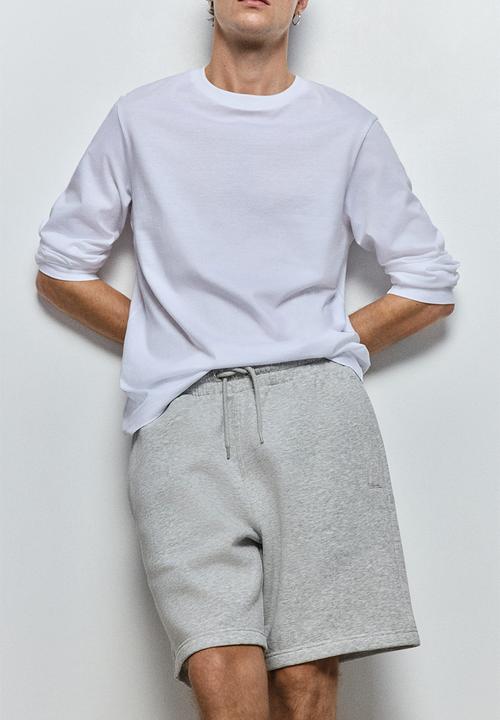 H&M - Regular fit sweatshorts - light grey marl 