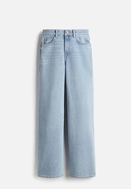 H&M - Wide high jeans - light denim blue
