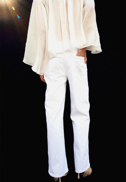 H&M - Wide high jeans - white