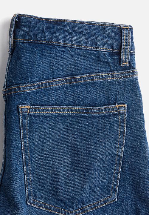 H&M - High-waisted denim shorts - denim blue
