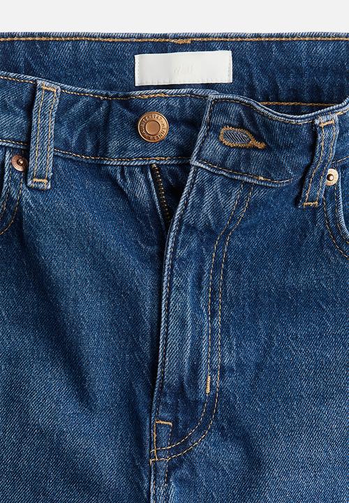 H&M - High-waisted denim shorts - denim blue