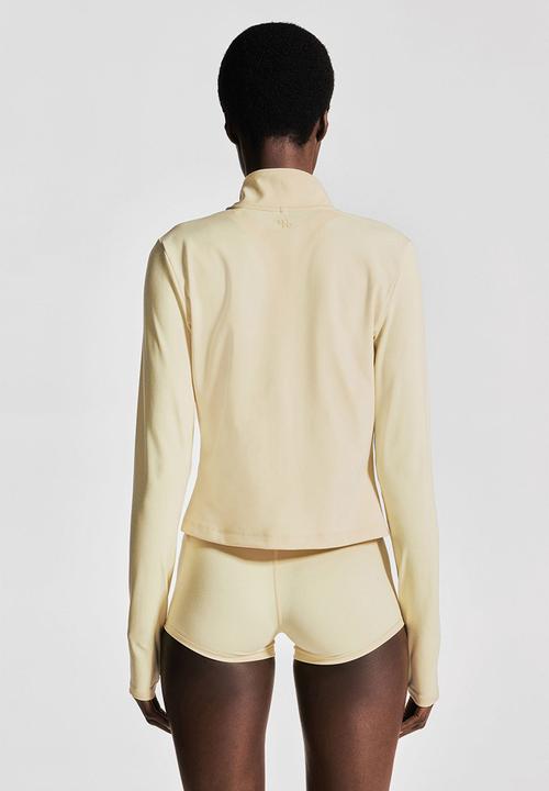 H&M - Zip-through sports jacket with softmove™ - light yellow