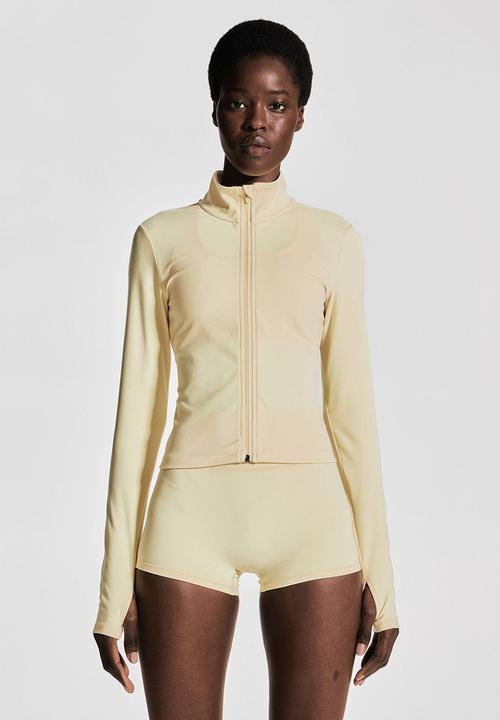 H&M - Zip-through sports jacket with softmove™ - light yellow