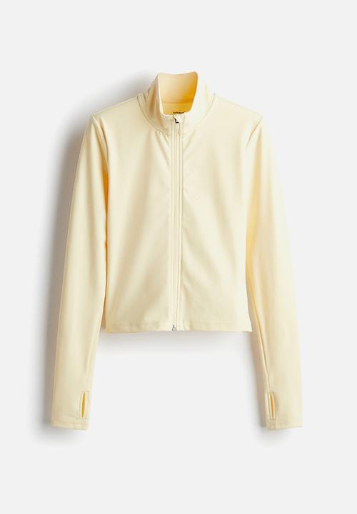 H&M - Zip-through sports jacket with softmove™ - light yellow