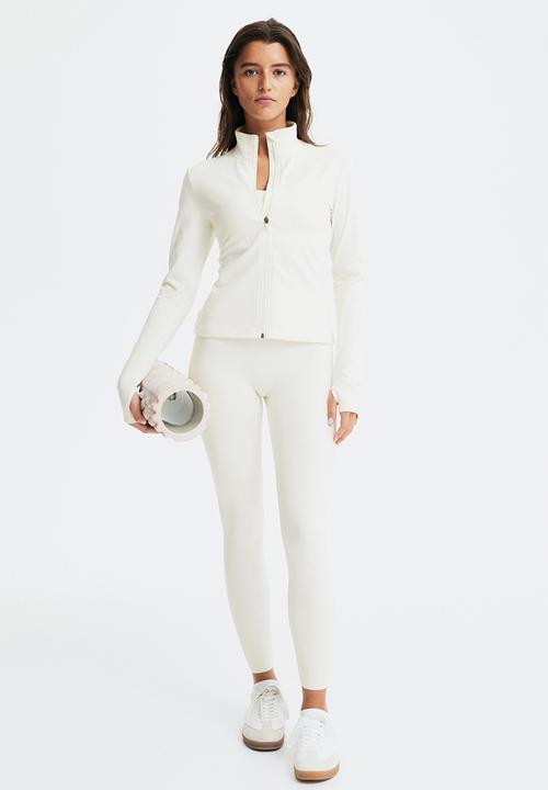 H&M - Zip-through sports jacket with softmove™ - cream