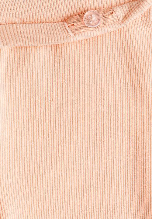 H&M - Ribbed jersey leggings - peach