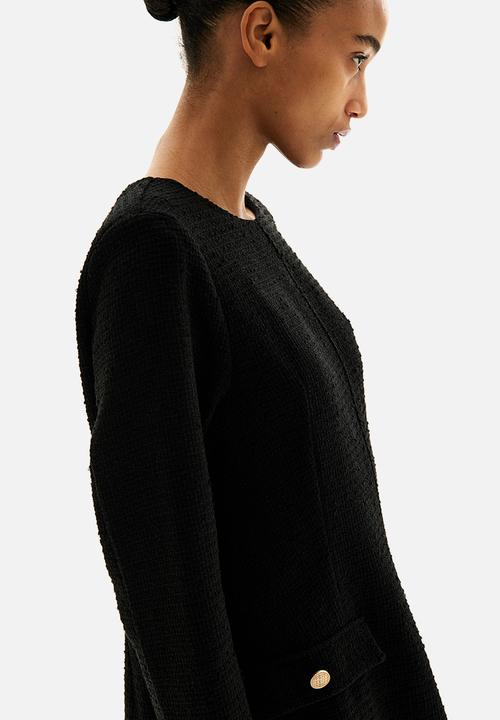 H&M - Bouclé-weave dress - black