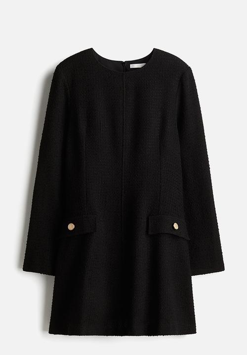 H&M - Bouclé-weave dress - black