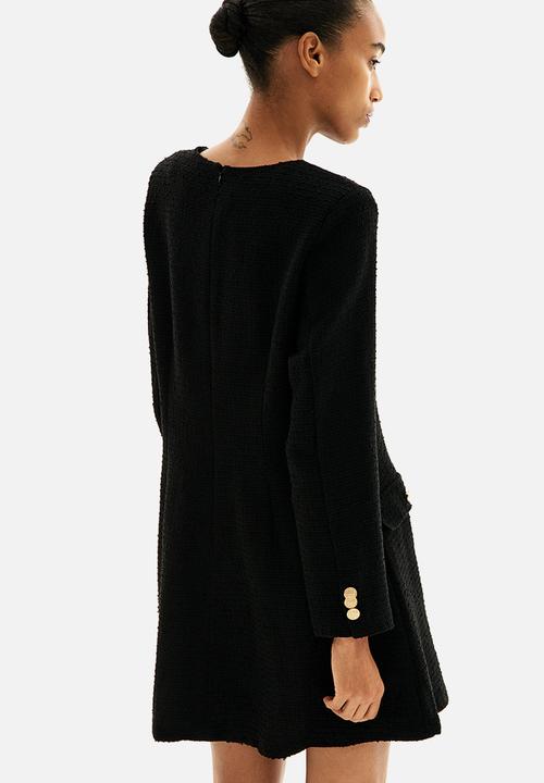 H&M - Bouclé-weave dress - black