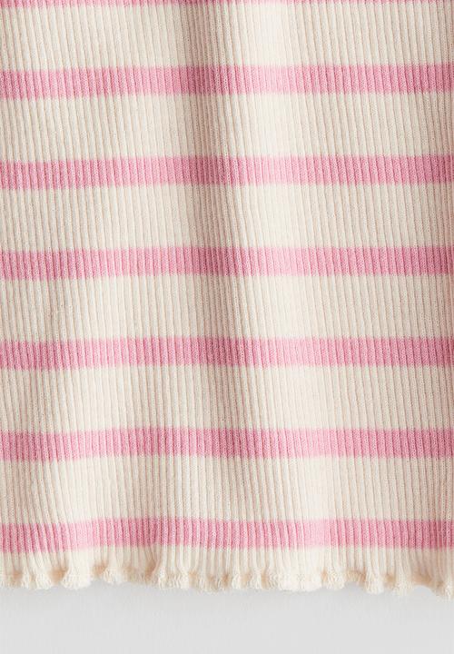 H&M - Long-sleeved jersey top - cream striped 