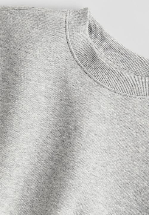 H&M - Oversized brushed-inside sweatshirt - light grey marl