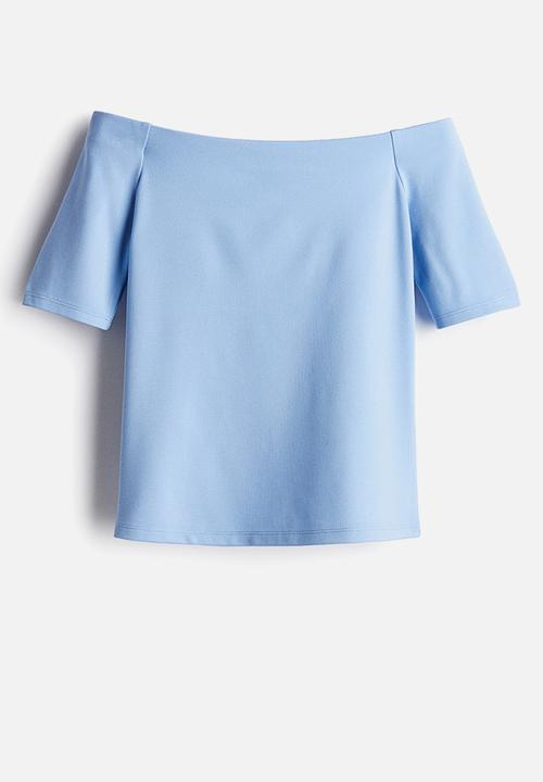 H&M - Off-the-shoulder top - blue
