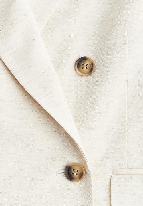 H&M - Linen-blend blazer - light beige