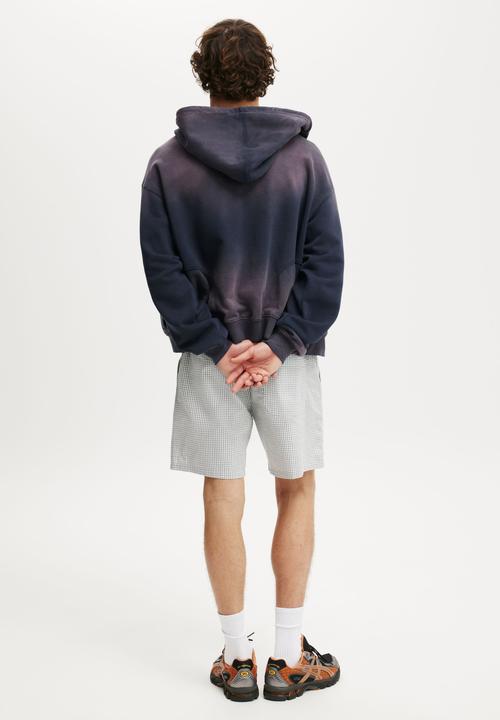 Cotton On - Easy Short - Mid Blue Seersucker Check