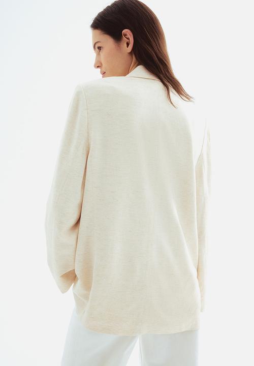 H&M - Linen-blend blazer - light beige