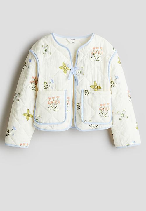 H&M - Quilted printed jacket - cream floral