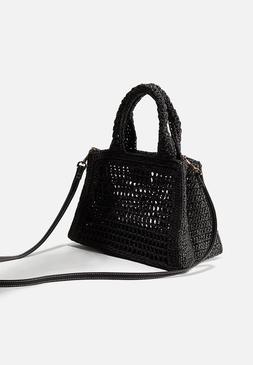 H&M - Straw handbag - black