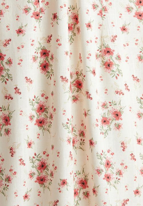 H&M - Tie-detail maxi dress - white/floral
