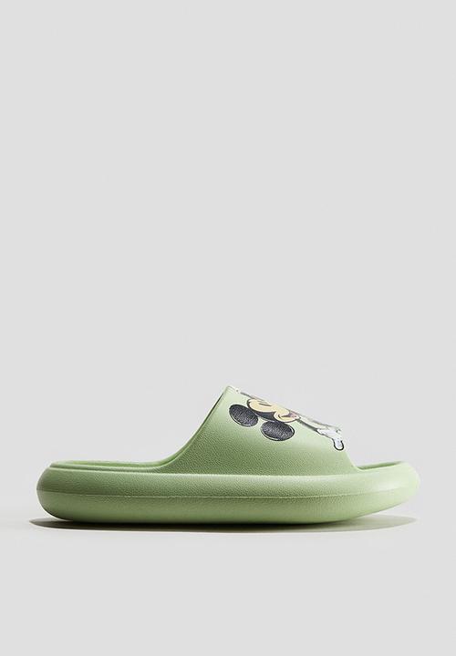 H&M - Chunky pool shoes - light green & mickey mouse