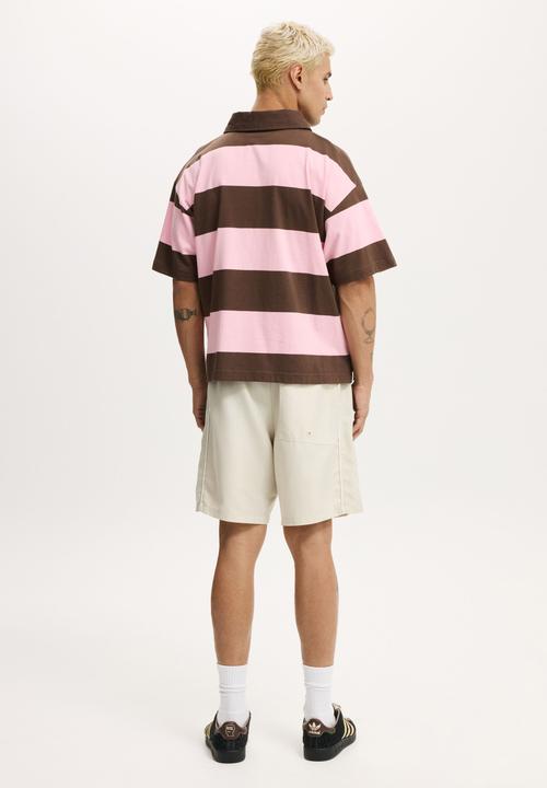 Cotton On - Nomad Baggy Short - Ecru Side Panel