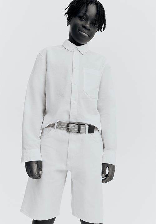 H&M - Loose-fit denim shorts - white