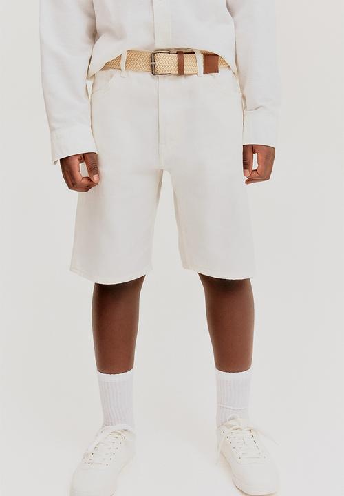 H&M - Loose-fit denim shorts - white