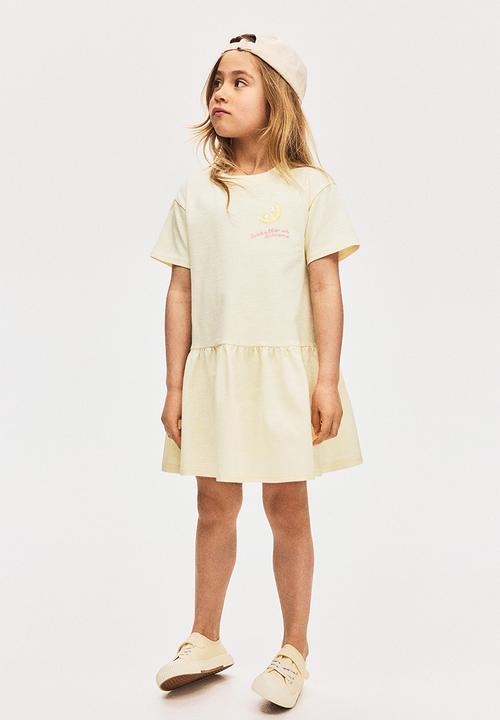 H&M - Jersey dress - light yellow lemon