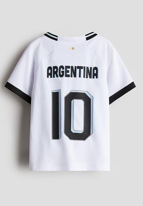 H&M - Printed football shirt - white argentina